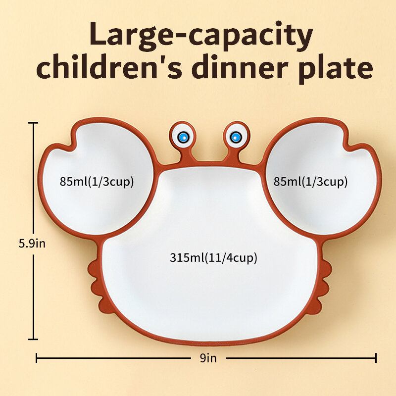 Hibobi Baby Schalen Platten Löffel Silikon Saug Lebensmittel Geschirr BPA FREI Non-Slip Baby Gerichte Krabben Lebensmittel Fütterung Schüssel für Kinder