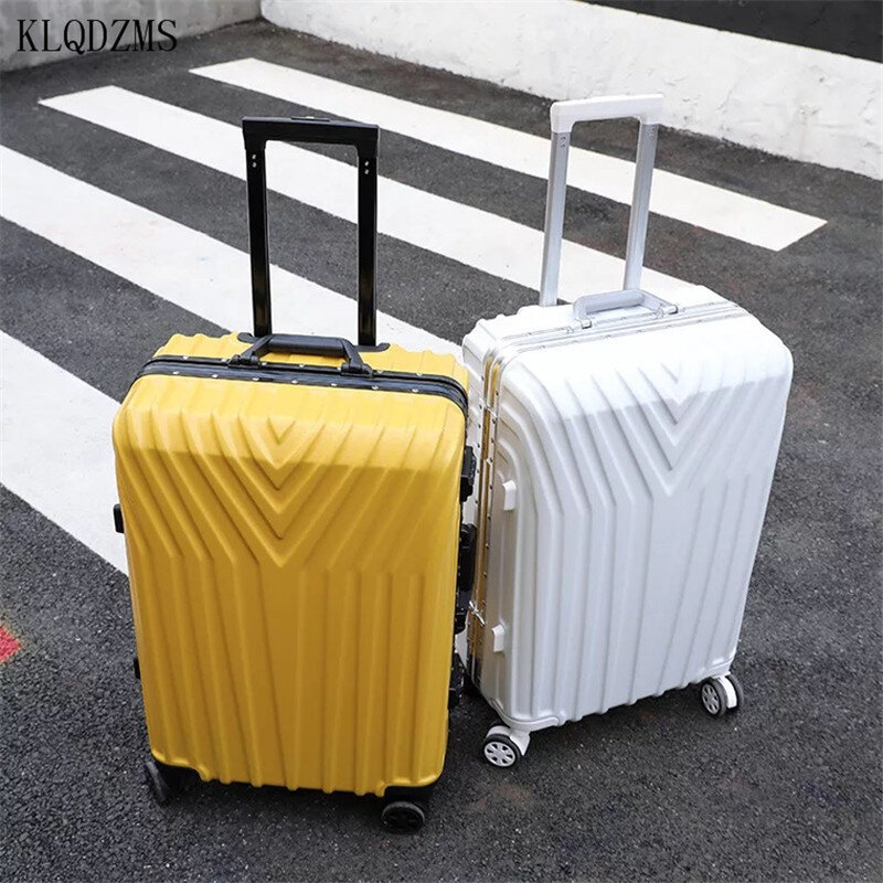 KLQDZMS 20’’22’’24’’26’’29 Inch Suitcases With Wheeled Trolleys  ABS Fashionable Business Travel Bag Trolley Luggage