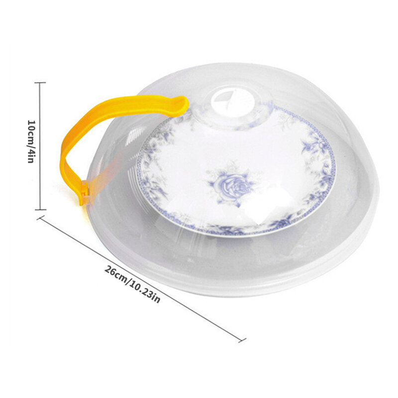 Profissional comida de microondas anti-sputtering capa com alça tampa resistente ao calor para alimentos de microondas dropshipping