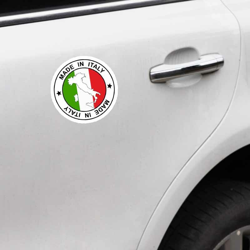 Yjzt 10.9cm * 10.9cm personalidade feito na itália mapa decalque carro adesivo bandeira acessórios para automóveis 6-0875