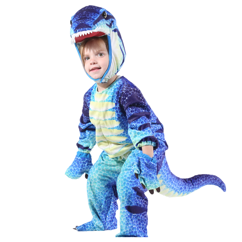 Disfraz de dinosaurio t-rex para niños y niñas, traje de Cosplay, traje de Purim, Halloween, fiesta de navidad