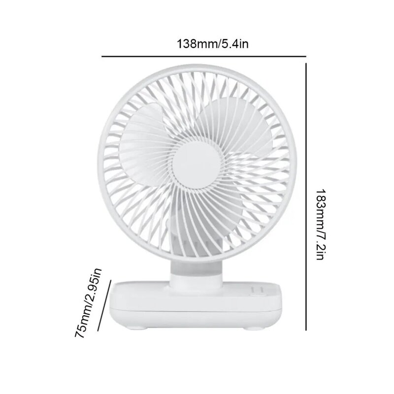 The New Mini Fan Mute USB Charging Fan Student Office Home 4000 MAh Creative Ins Wind Desktop Cooking Fans Adjustable Head