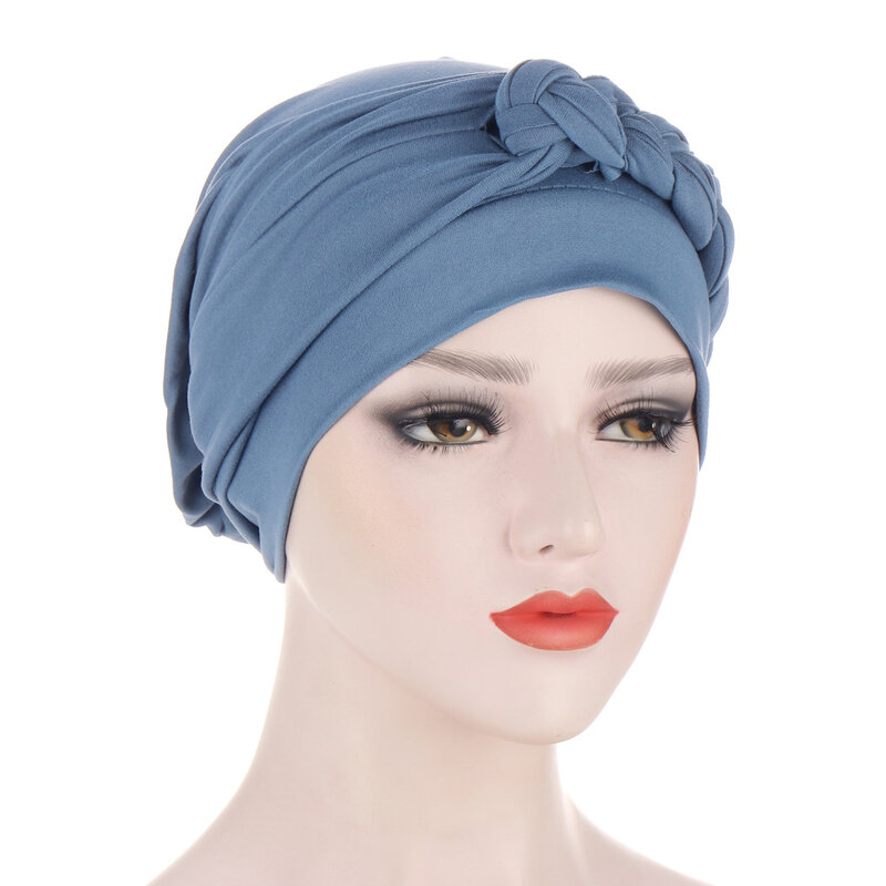 Turbante con trenzas para mujer, gorros listos para usar, Hijab musulmán, gorro africano, pañuelo elástico para la cabeza, 2021
