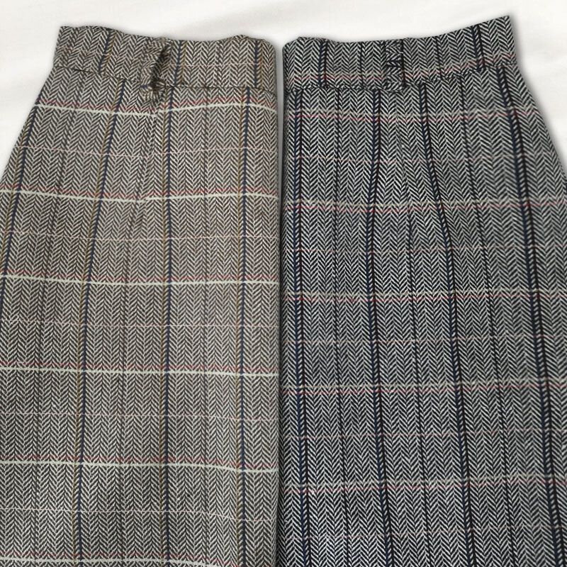 Moda irregular forro mini saia xadrez primavera novo coreano vintage cintura alta a-line saia faixas