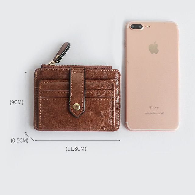 Ультратонкая сумка для удостоверения личности и кредитных карт, женский маленький кошелек, новый модный простой мини-кошелек в стиле ретро ...