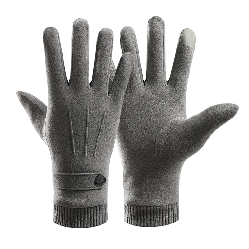 Guanti invernali da uomo Warm Keep Touch Screen Plus guanti da uomo semplici in velluto con protezione dal freddo