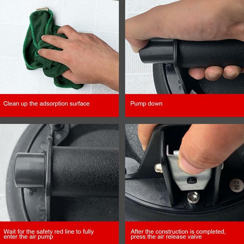 8 zoll Vakuum Saugnapf Heavy Duty Einem-klicken Release Hand Werkzeuge Praktische hand Saugnapf für glas