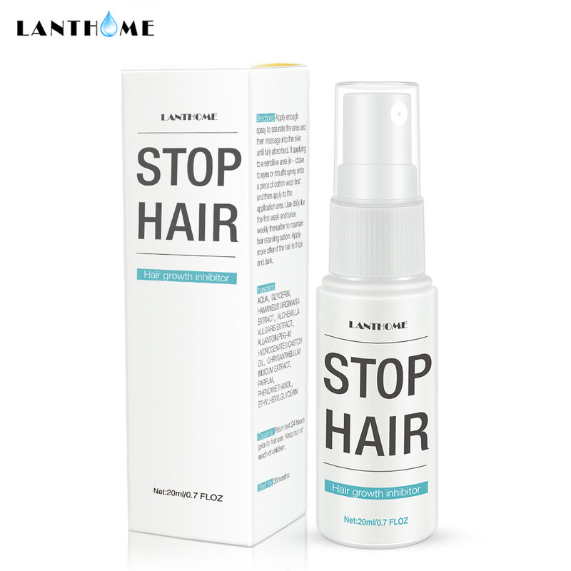 Spray indoloro para depilación permanente, inhibe el crecimiento del cabello, esprays, reparación de esencia, cuerpo suave, belleza no irritante para la piel