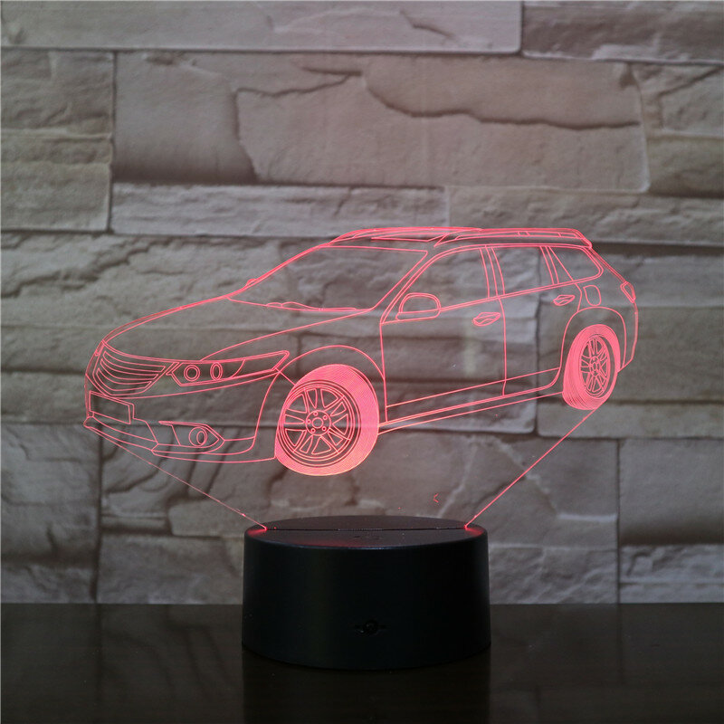 3D дизайн автомобиля, модель Ночной светильника, прозрачный ночник Galaxlux, 7 цветов, изменяющийся ночсветильник, 3D офисный декор, светильник ль...