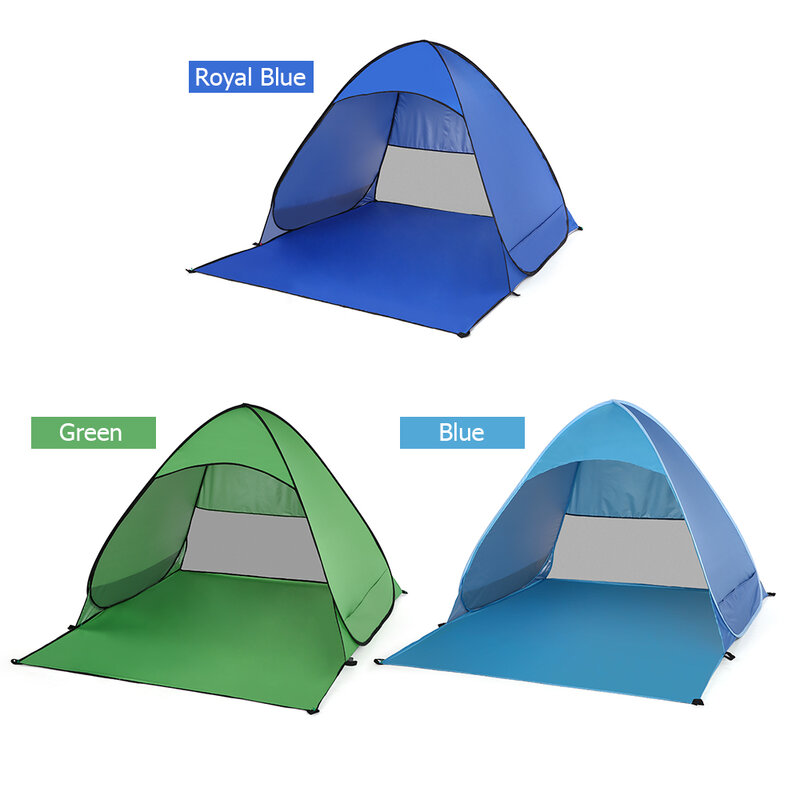 Автоматическая мгновенная Выдвижная палатка, портативная Пляжная палатка, легкая уличная палатка с защитой от УФ лучей, палатка для кемпин...