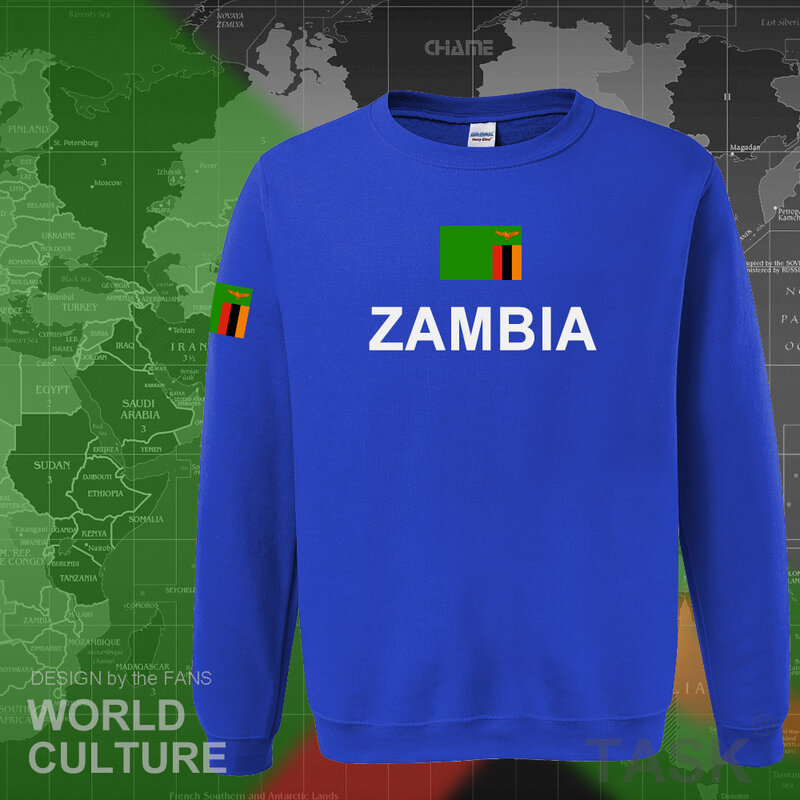 Sudadera con capucha de la República de Guinea para hombre, ropa deportiva masculina de estilo hip hop, chándal de fútbol de países ZMB