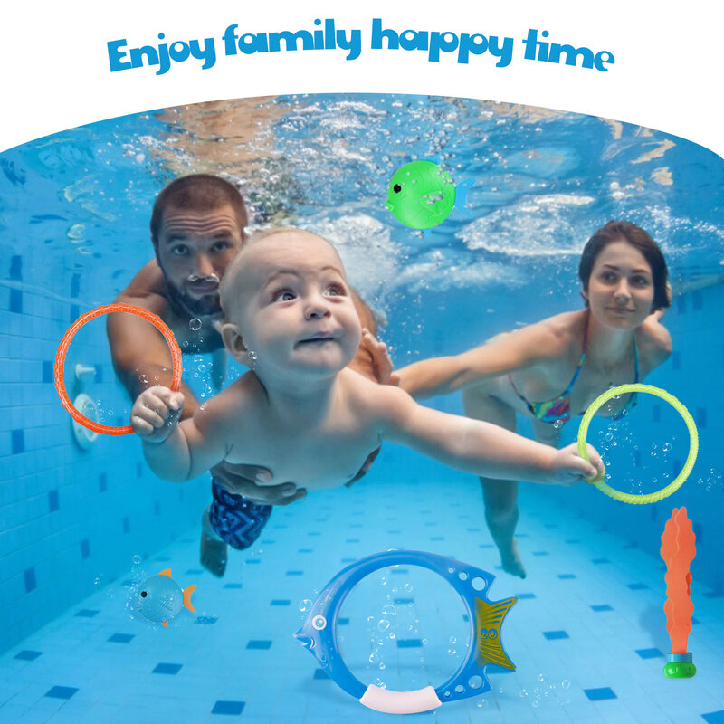 1 Set Funny Kids Duiken Speelgoed Set Onderwater Water Spelen Speelgoed Met Opbergtas Voor Jongens Meisjes Zomer Games Zwemmen pool Party