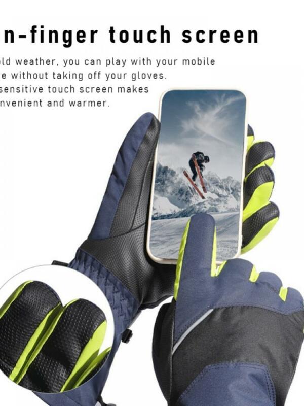 Men'S And Women'S New Outdoor Riding Plus Velvet Warm Touch Screen Gloves Cold And Waterproof Winter Ski Gloves