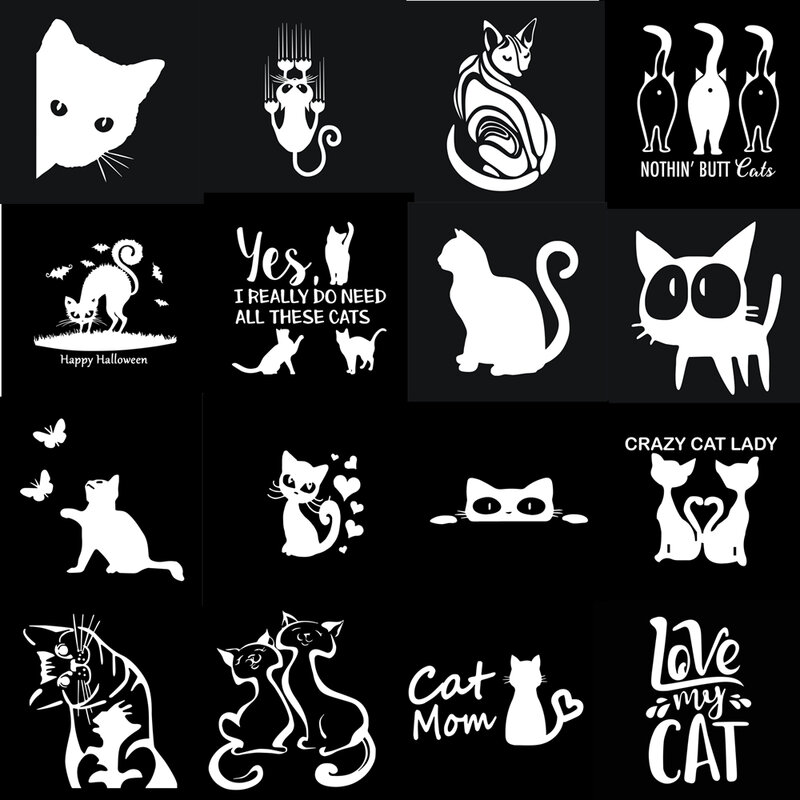 Jptz cartoon słodki kociak serii zwierząt wzór winylu naklejki samochodowe, modelowanie samochodów, okno samochodu i dekoracyjna naklejka, JP