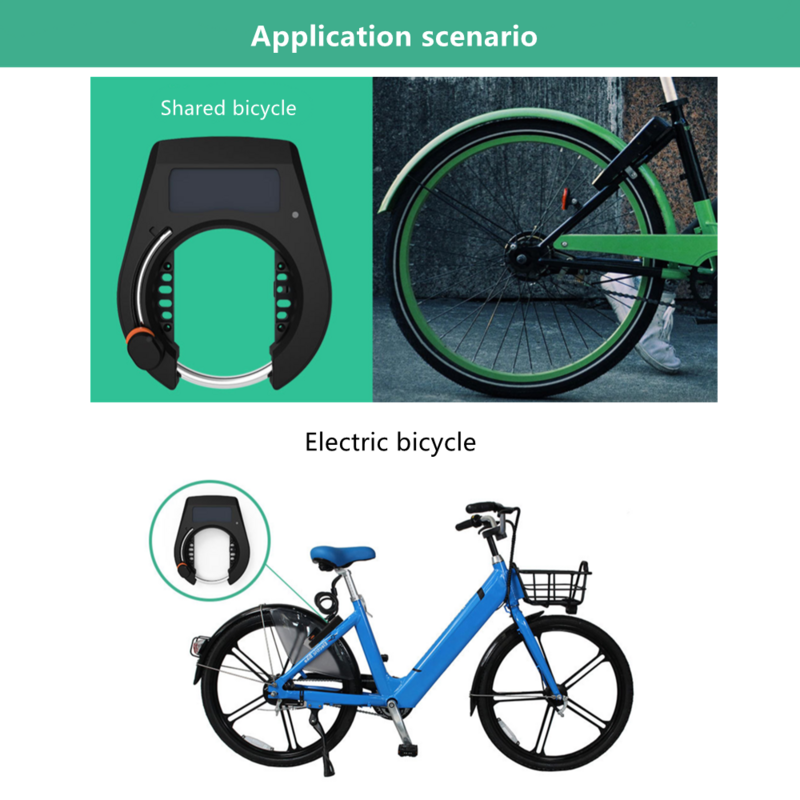 Solar Charging Smart Lock IP66 Waterproof Smart Bicycle Lock Horseshoe Lock Universal Keyless Bluetooth Smart Alarm Lock