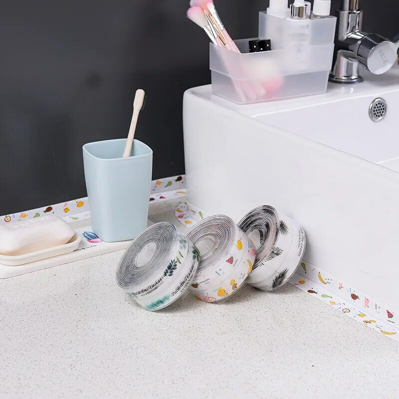 3.2m pia da cozinha fita impermeável adesivo anti-molde fita impermeável banheiro bancada higiênico gap auto-adesivo costura washi fita