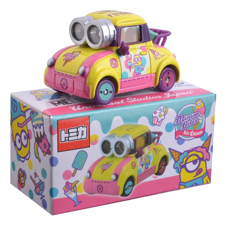 TAKARA TOMY Despicable Me Minions Evil Kevin 1:64 Diecat Vehicle Metal Alloy Car Model Toys For Children's Birthday Gifts