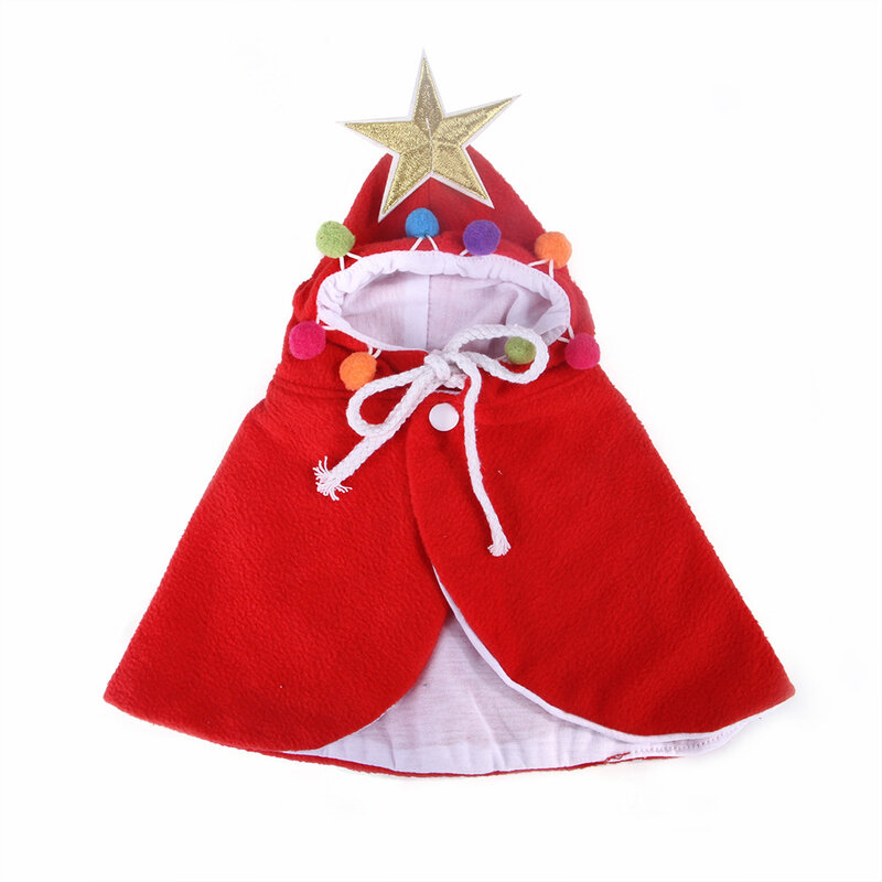 Cute and Funny Adjustable Christmas Pet Clothes Winter Warm Dog Cat Funny Cape Christmas Party Cute Cat and Dog Costume