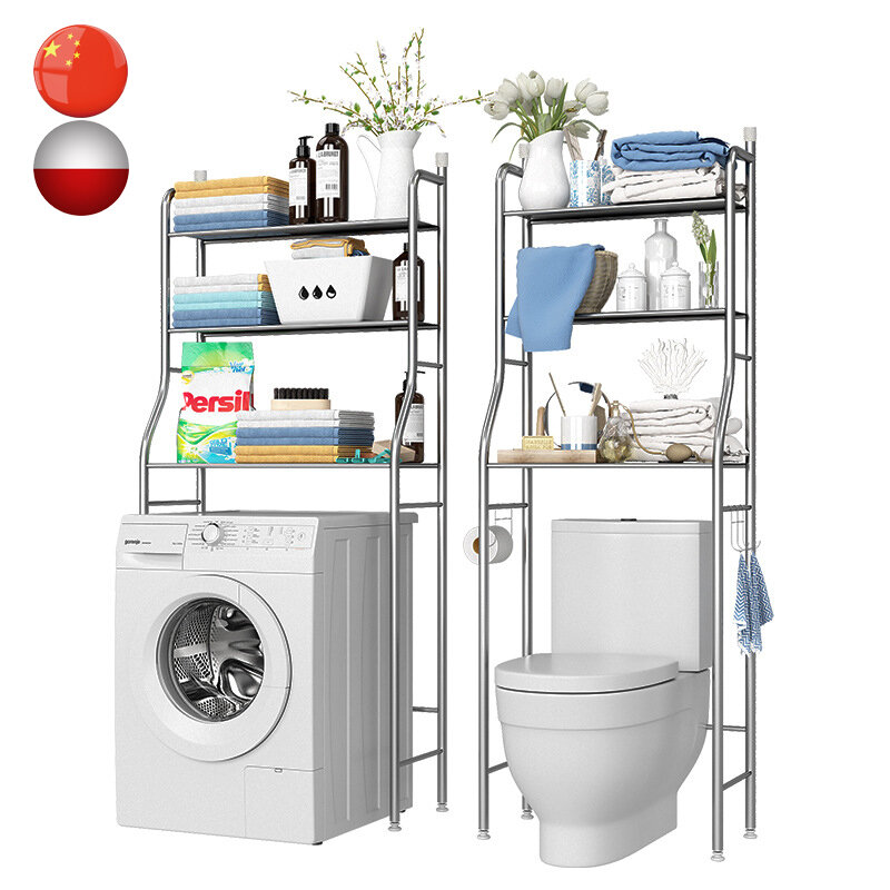 Acciaio inossidabile sopra il Rack bagno toilette armadio lavatrice scaffale salvaspazio organizzatore cucina mobili per la casa