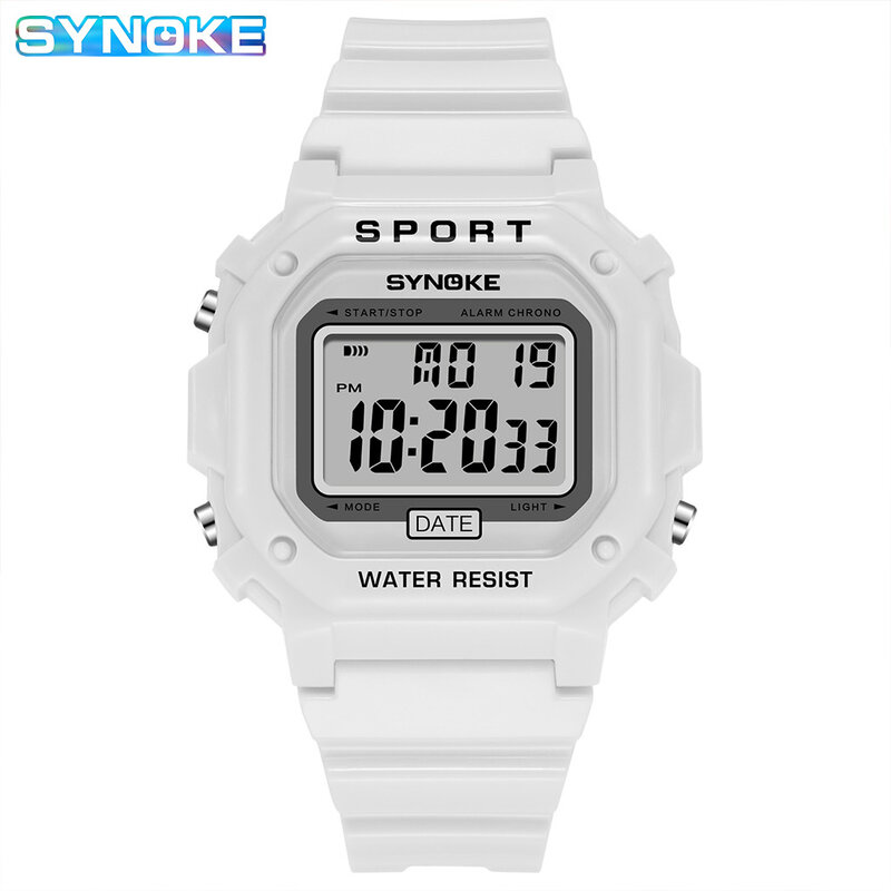 Synoke moda relógios para mulheres marca superior esporte relógio 50m senhoras à prova dwaterproof água relógio eletrônico casual digital reloj mujer