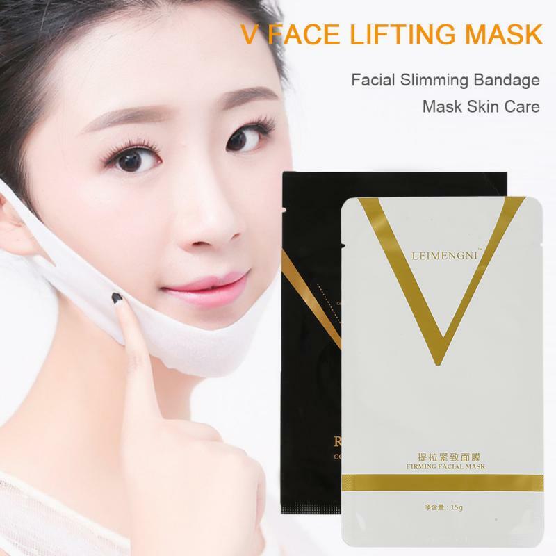 1 Pcs V Shape Lifting Facial Mask V Shaper Facial Slimming Bandage Mask Face Slim Chin Check Neck Lift Peel-off Mask TSLM1