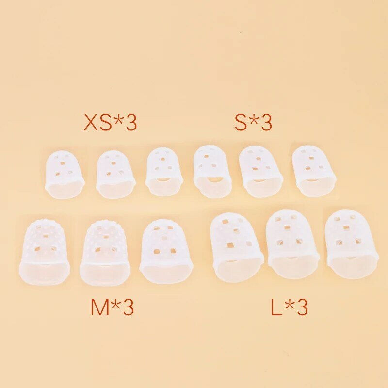 12Pcs Guitar Finger Silicone Claw Protection Cover Guard Guards Non-slip Fingertip Protectors  Guitar Ukulele Finger Cots