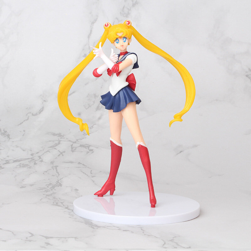 5pcs 18cm New Cartoon Anime Sailor Super Moon dolls PVC Action Figure Wings Cake Decoration Collection Model Toy Doll