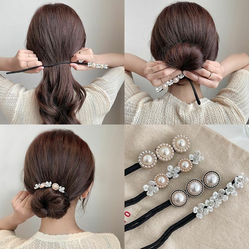 2021 Koreaanse Versie Van De Luie Essentiële Bloem Coil Haarspeld Zoete Nieuwe Gevlochten Haar Diy Haarband Haaraccessoires Voor Vrouwen