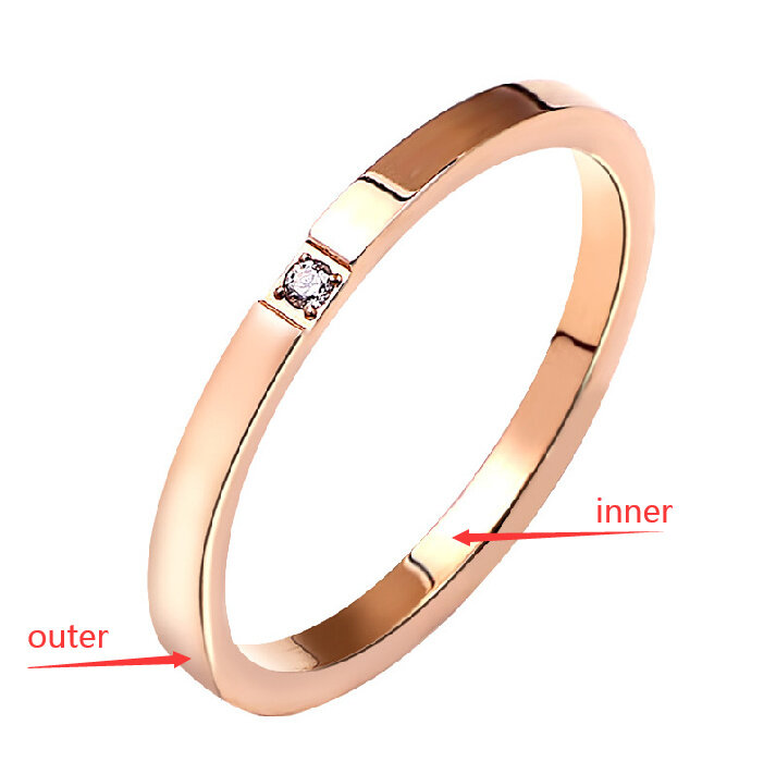 Fashion Custtomize Name Date Engrave Rings For Titanium Steel Women Rose Gold/Silver