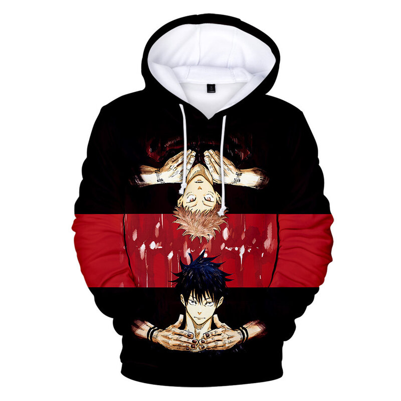 Sudadera con estampado 3D de Jujutsu y Kaisen para hombre y mujer, suéter con capucha de Anime, ropa de chándal de Hip Hop de gran tamaño, 2022