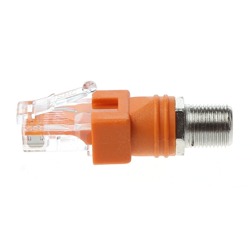 F Female To RJ45 Male Coaxial Barrel Coupler Adapter RJ45 To RF Connector Converter U1JA