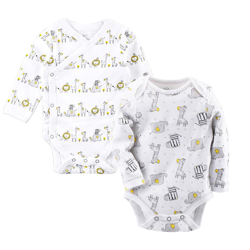 Mini Car Baby Boys Girls Bodysuit 2-3 PCS Long Sleeve 100% Cotton Baby Clothes 0-24 months Newborn body bebe Jumpsuit Clothing