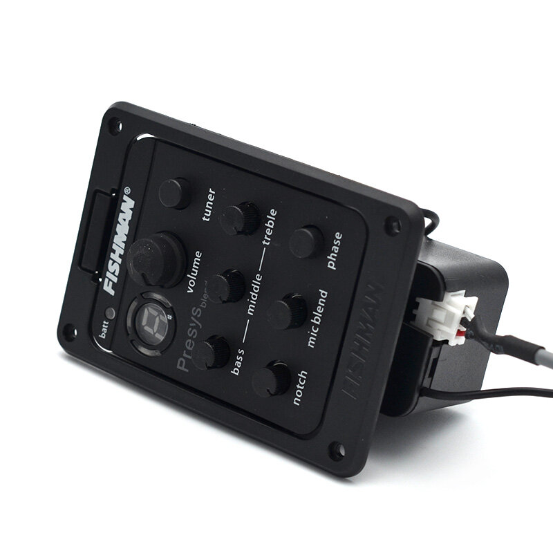 Fishman presys 301 microfone, sintonizador piezo com modelo duplo, pré-amplificador eq