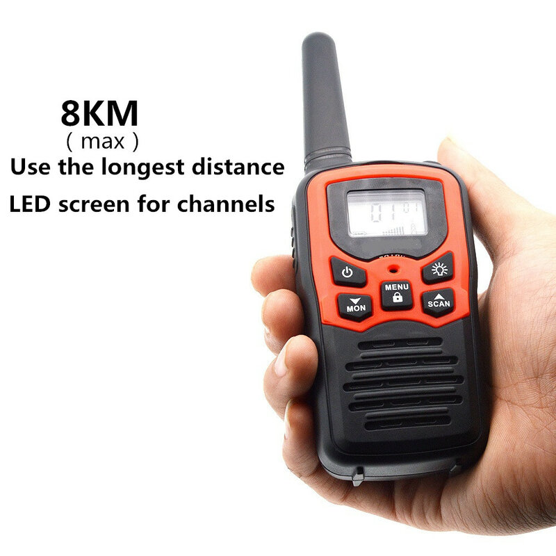 2022.2PCS Walkie Talkie Civil กิโลเมตร High Power สถานีวิทยุ Intercom Outdoor Handheld Mini Two Way วิทยุ Communicator