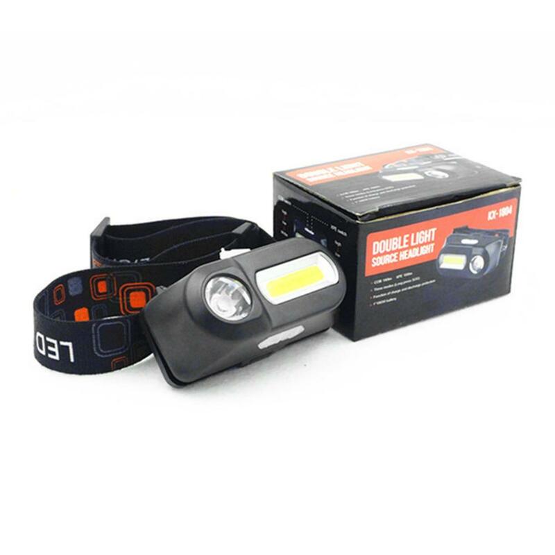 Linterna LED COB de 6 modos, linterna recargable por USB, luz nocturna manos libres, para acampar al aire libre
