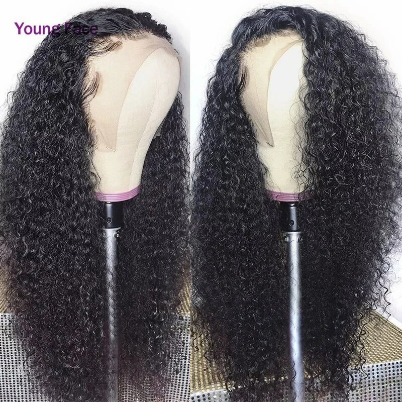 Kręcone ludzkie włosy peruki 13x 4 peruki typu Lace front dla kobiet brazylijski głębokie fala 4x 4 zamknięcie koronki peruki ludzkie włosy od 10 do 30 cali