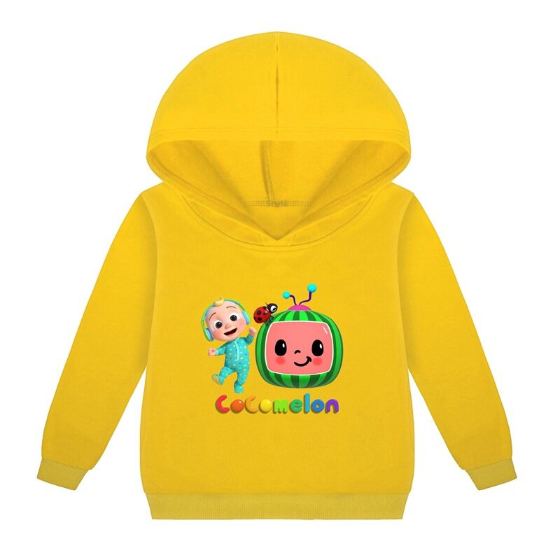 Cocomelon JJ-Sudadera con capucha para niño y niña, jersey para niña, ropa de otoño y primavera, camiseta estampada