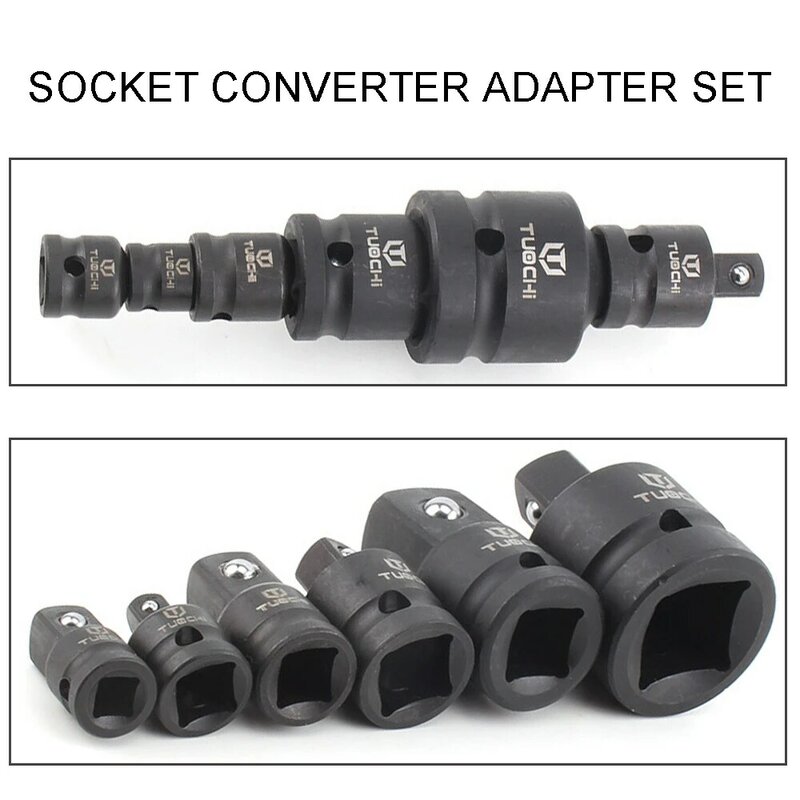 Socket Converter Adapter Set Handleiding Wrench Tool Set Reducer Adapter 1/4 1/2 3/8 3/4 Voor Auto En Fiets Garage Reparatie tool