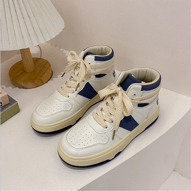 2021 Autumn And Winter New High-Top White Shoes Women Korean Daily Student Running Casual Shoes Women