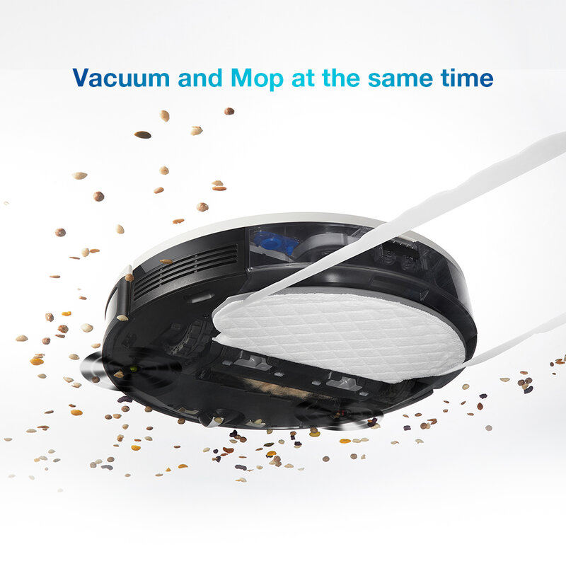 Yeedi 2ハイブリッドロボット掃除機視覚ナビゲーション、スイープモップ3in1、仮想境界、2500pa 200分ランタイム、カスタマイズクリーニング