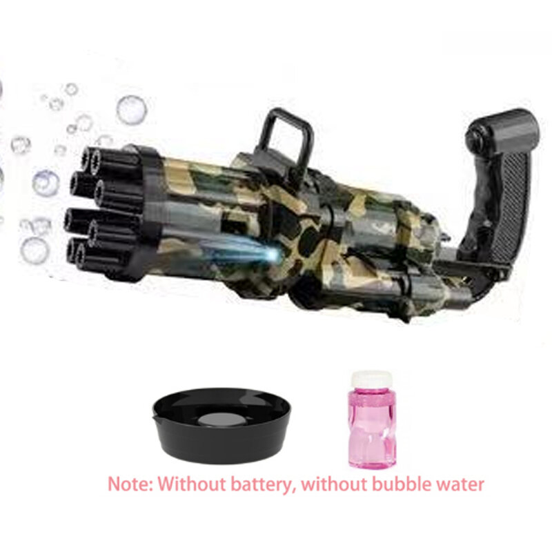 Pistola de burbujas de jabón automática para niños, máquina de burbujas Gatling para fiestas, pistolas de juguete, Rifle, burbujas, Buble Mashine Fun, 2021