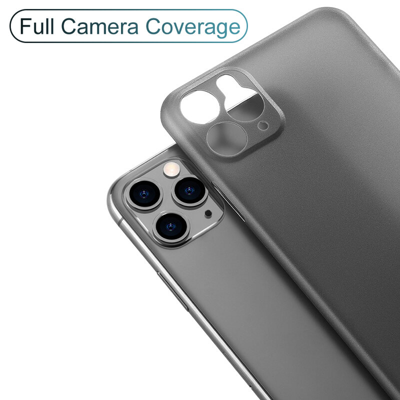0.2 Mm Matte Case untuk iPhone SE 2020 Ultra Tipis Transparan Case untuk iPhone 11 Pro XS Max X XR 8 7 6 S 6 Plus Full Cover Case Slim