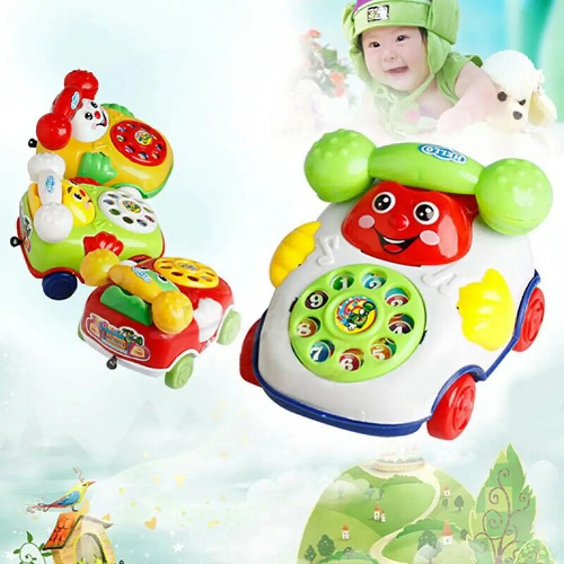 Regalo di compleanno dell'automobile del telefono del giocattolo del fronte di sorriso del fumetto dello sviluppo educativo sveglio dei giocattoli dei bambini del bambino