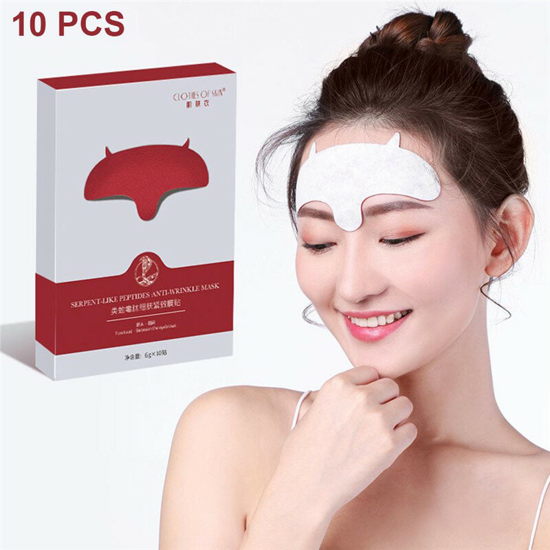 10 Teile/paket Anti-aging Frauen Hautpflege Pflegende Feuchtigkeits Glättung Stirn Aufkleber