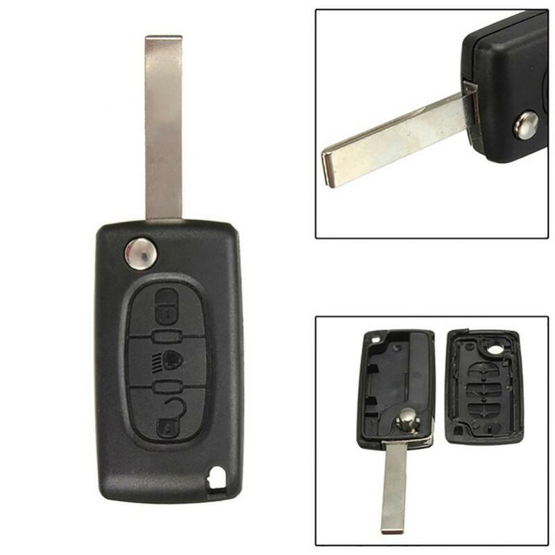 Складной автомобильный ключ-брелок с 3 кнопками, чехол для Citroen C2, C3, C4, C5, C6, C8