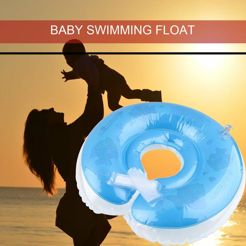 Koło nadmuchiwane niemowlę regulowane pływanie szyi obręcz do pływania dla dziecka pierścień pływakowy bezpieczeństwo podwójna ochrona akcesoria do pływania dla dzieci