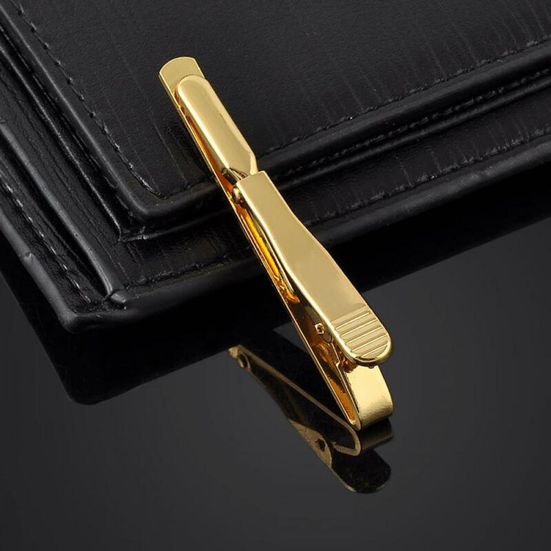 Fashion Men Metal Gold Simple Necktie Tie Bar Clasp Clip Clamp Pin Boy Friends Gifts