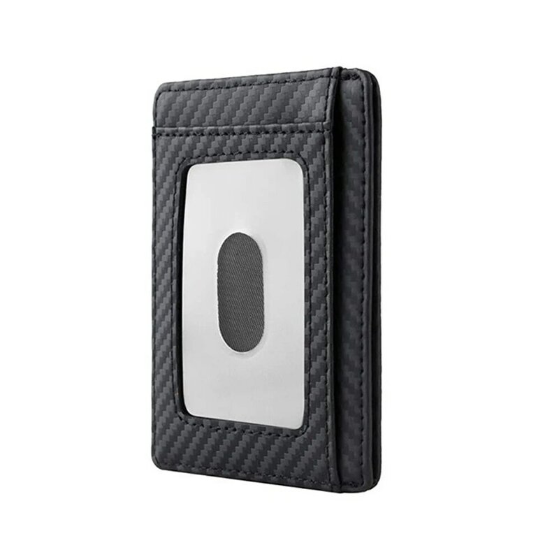 ISKYBOB-신제품 대용량 Pu 가죽 탄소 섬유 카드 지갑, 돈 가방 ID 카드 지갑 홀더 동전 지갑, 2021