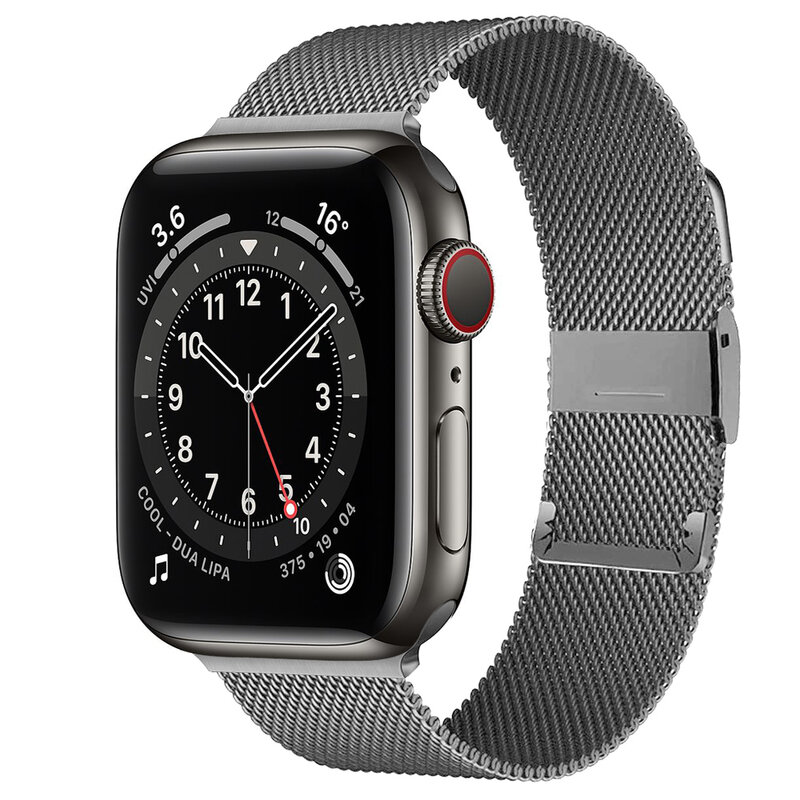 Correa para Apple watch, banda de 44mm, 40mm, 38mm, 42mm y 44mm, pulsera de acero inoxidable con bucle magnético de Metal, iWatch 3, 4, 5, 6 se