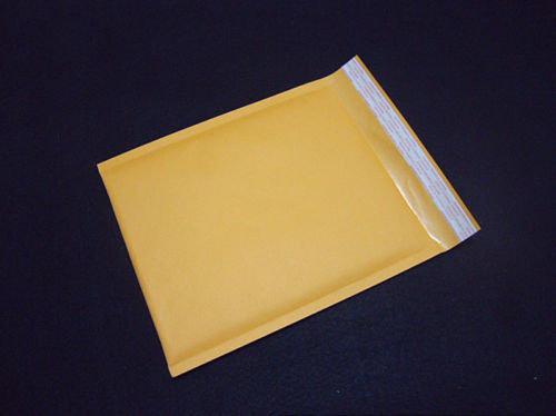 Envelopes de papel kraft amarelo com bolha, 10 tamanhos, 90x mm